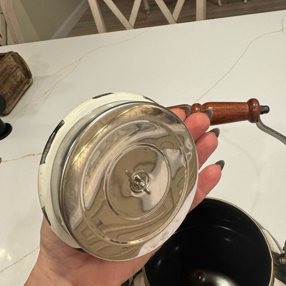 MacKenzie-Childs Black and White Checkered Teapot with Red Knob - Picture 3 of 8